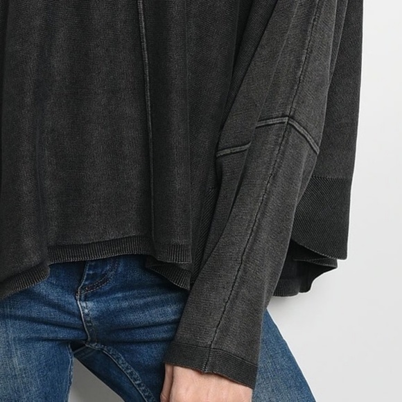 * PRICE DROP* Charcoal Oversized Boyfriend Sweater - Picture 3 of 5